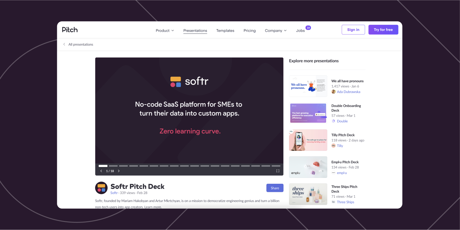 π» We're featured on Pitch.com
