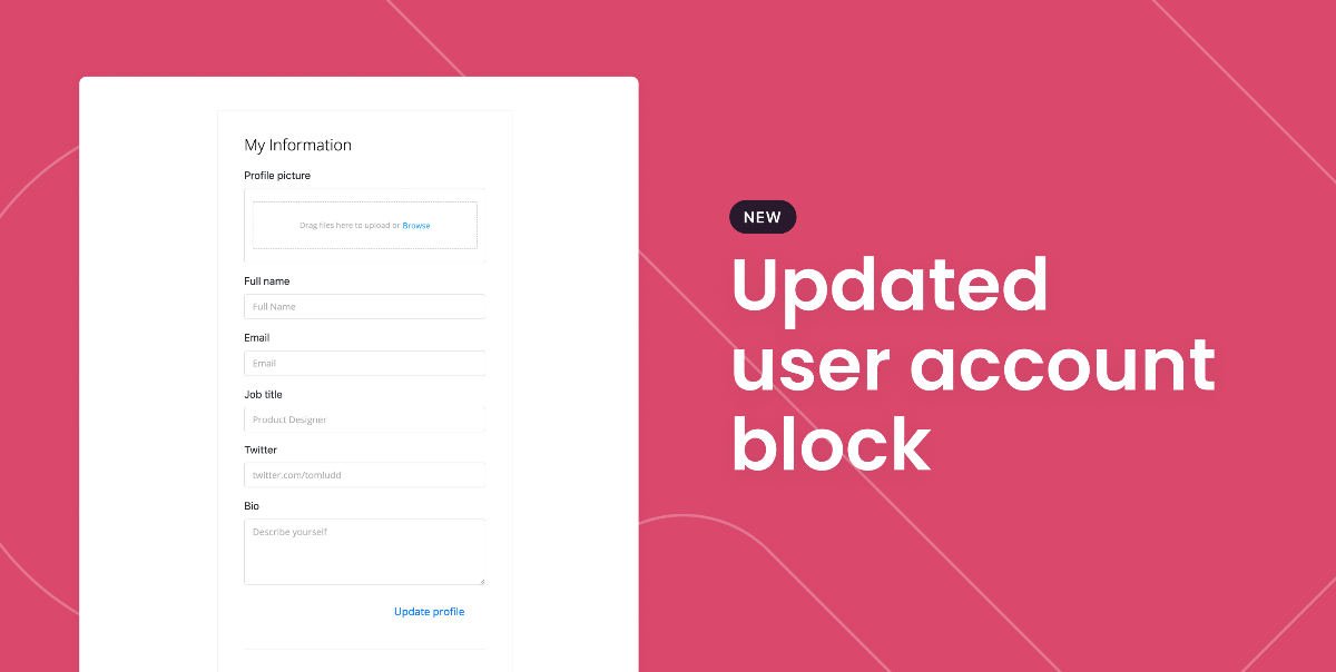 👤 Updated User Account Block