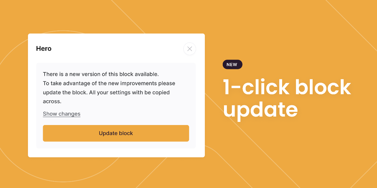 🕹 Update Blocks with 1-click