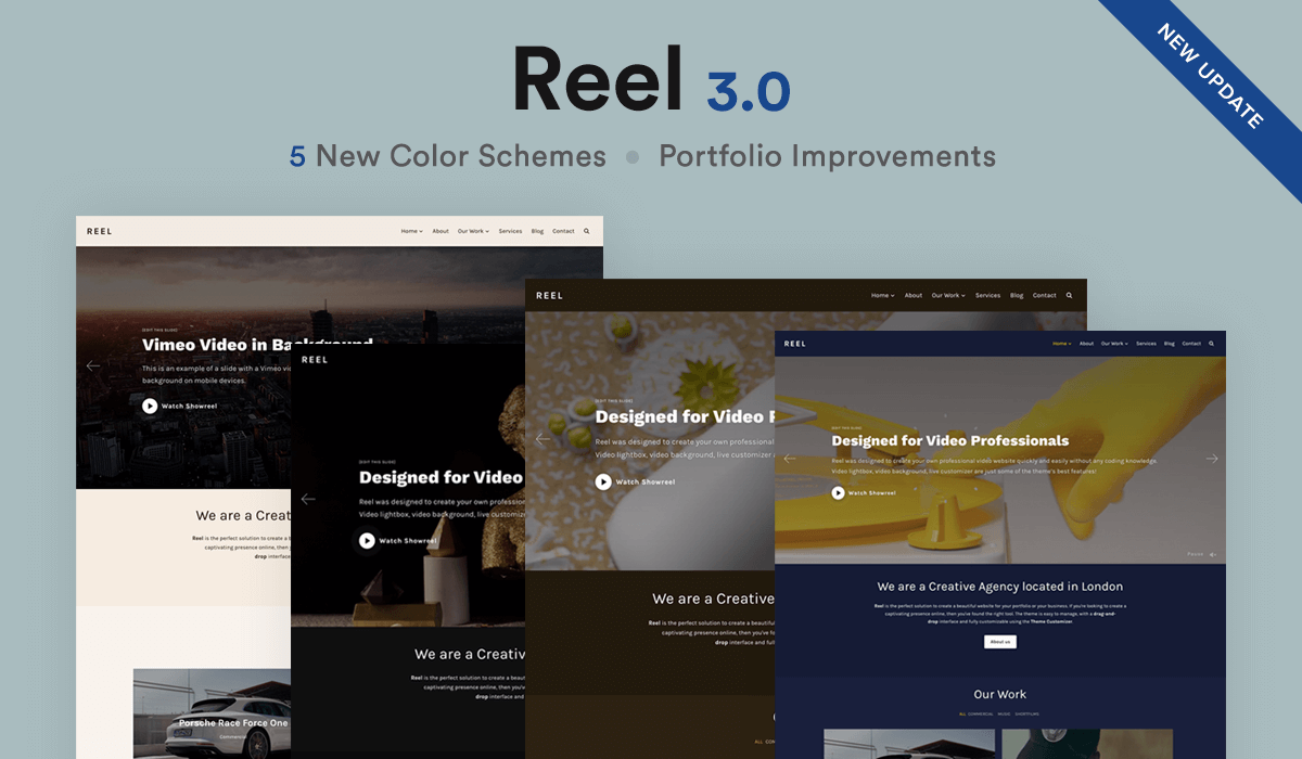 Reel 3.0 — New Color Schemes, Portfolio Styles & More
