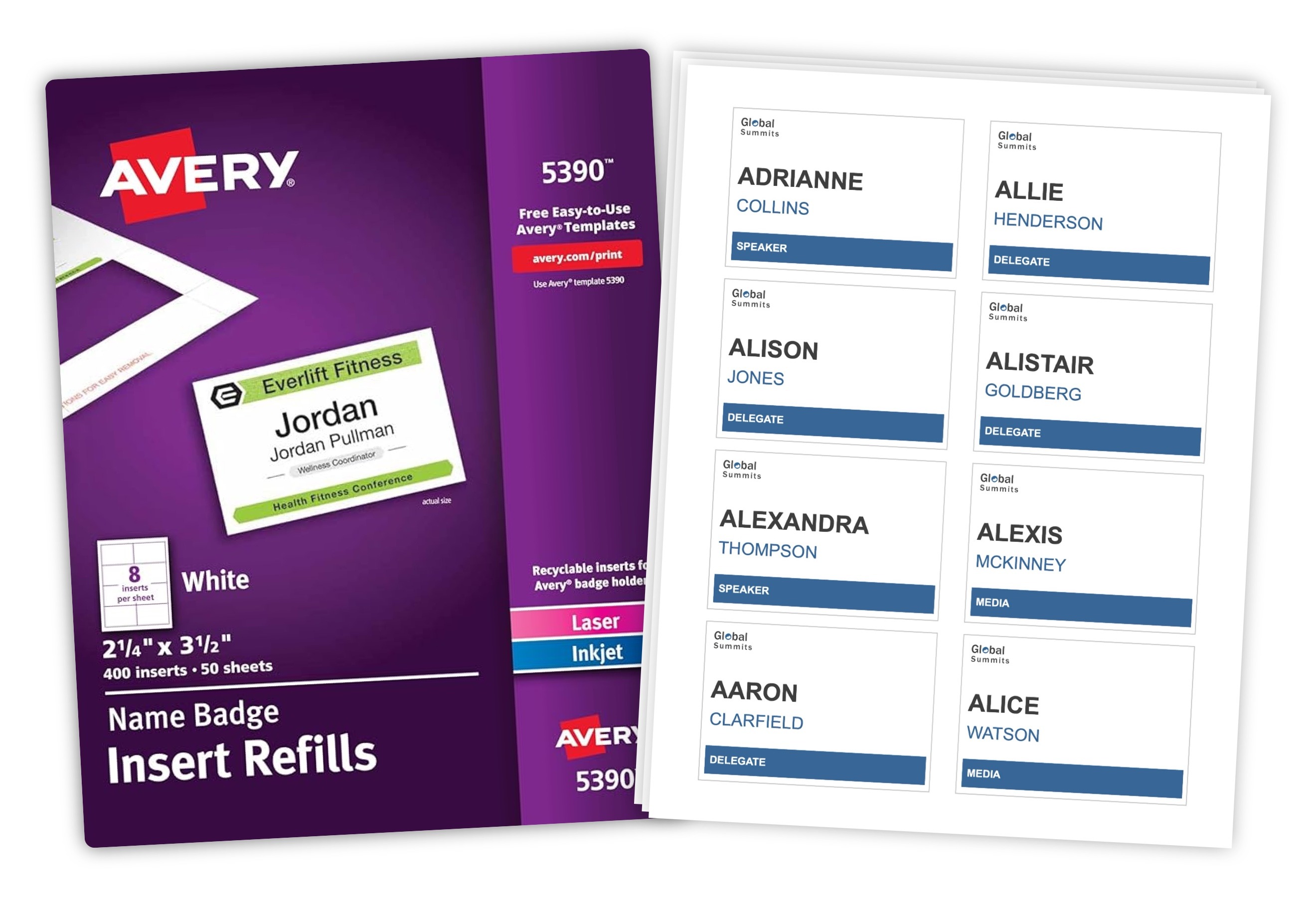 Desktop and PDF Badge Printing with Avery Template Support