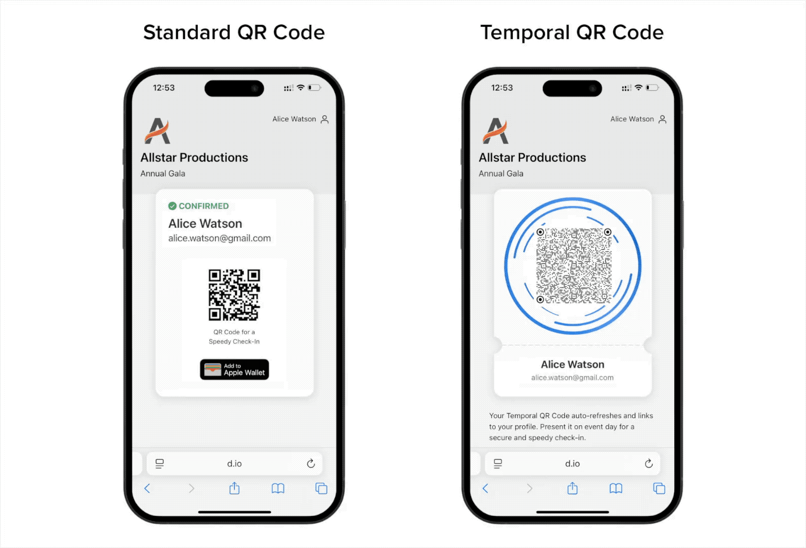 Temporal QR Codes