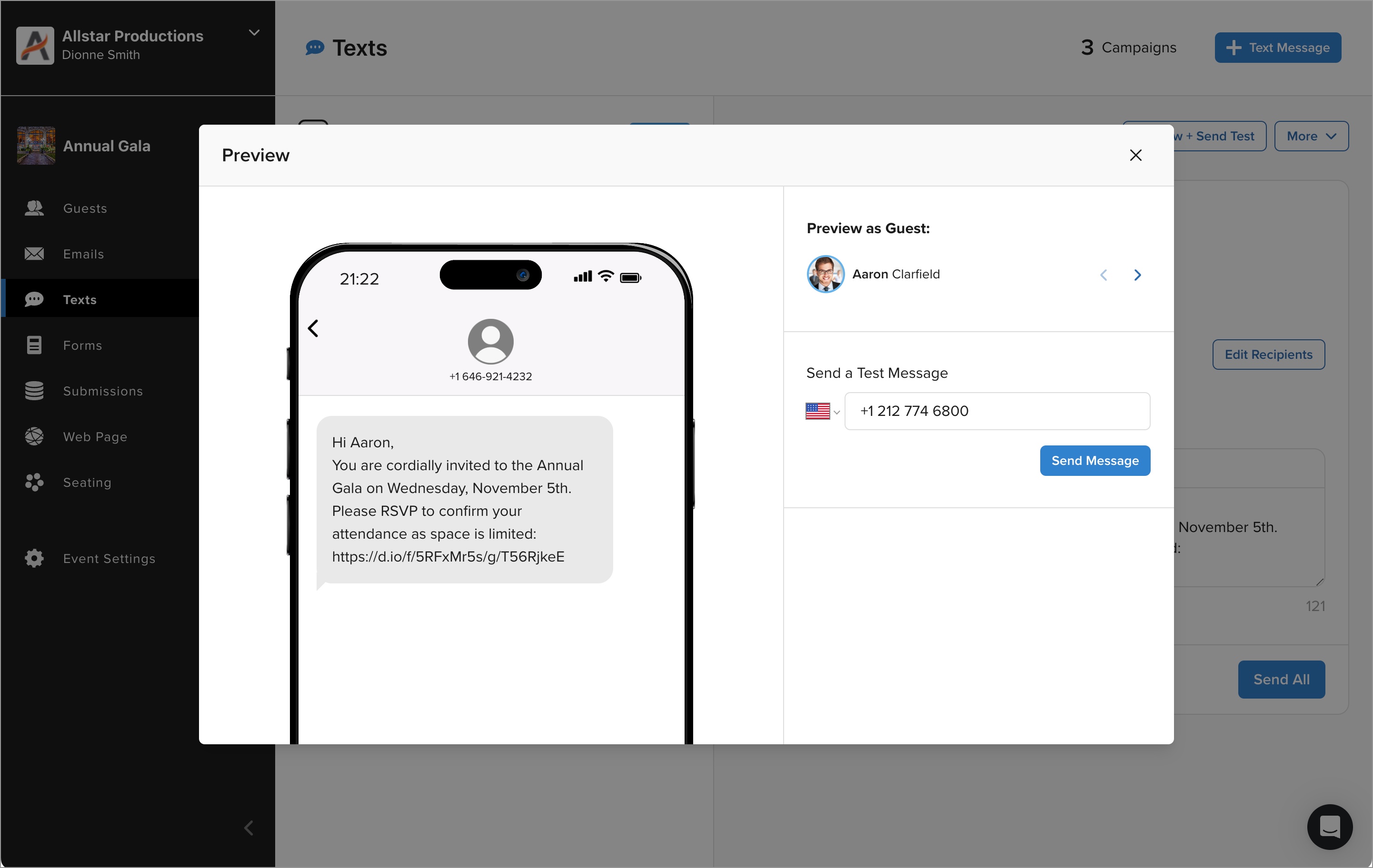 Diobox Texts: High-Impact Event SMS Messaging